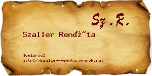 Szaller Renáta névjegykártya